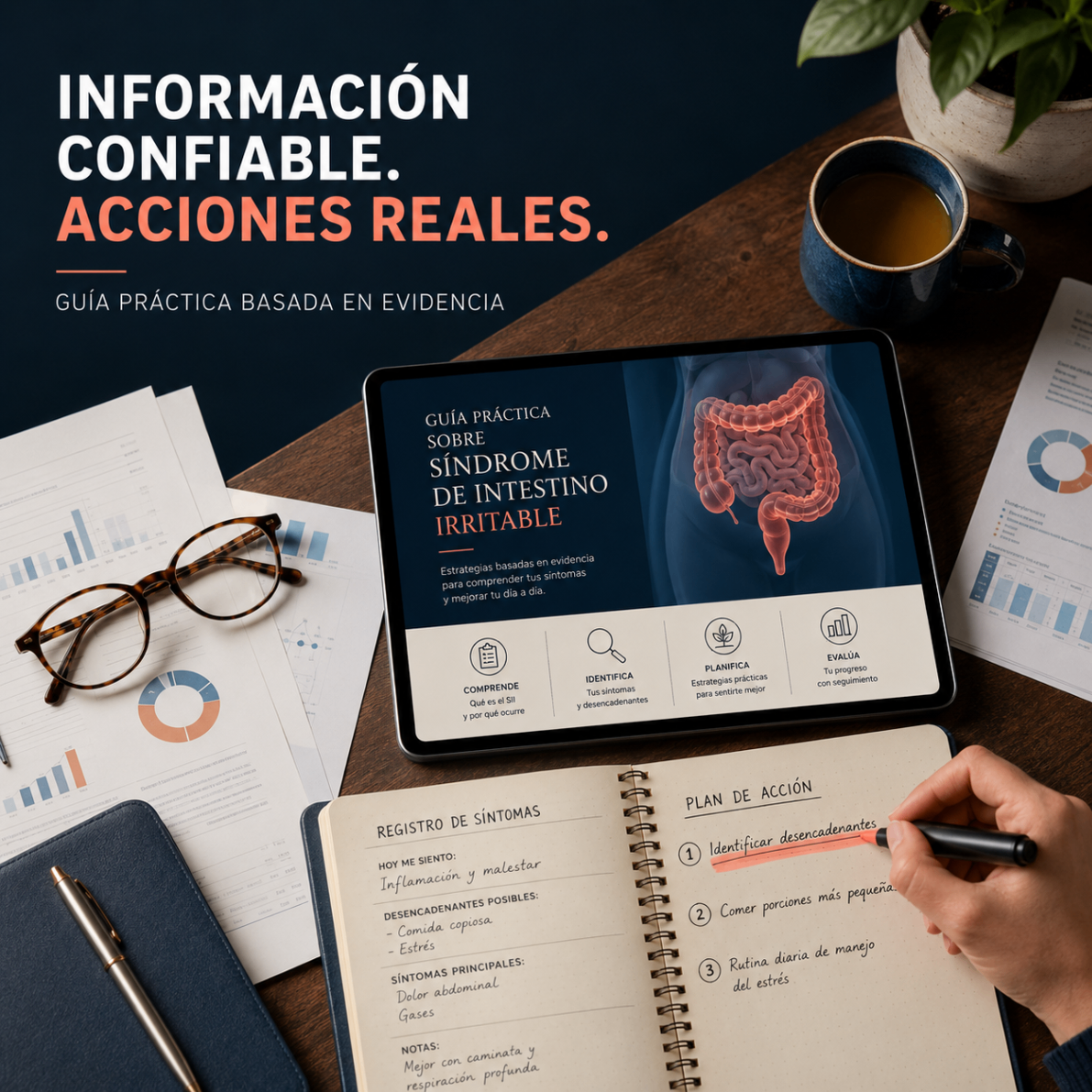 Guía práctica basada en evidencia en tablet
